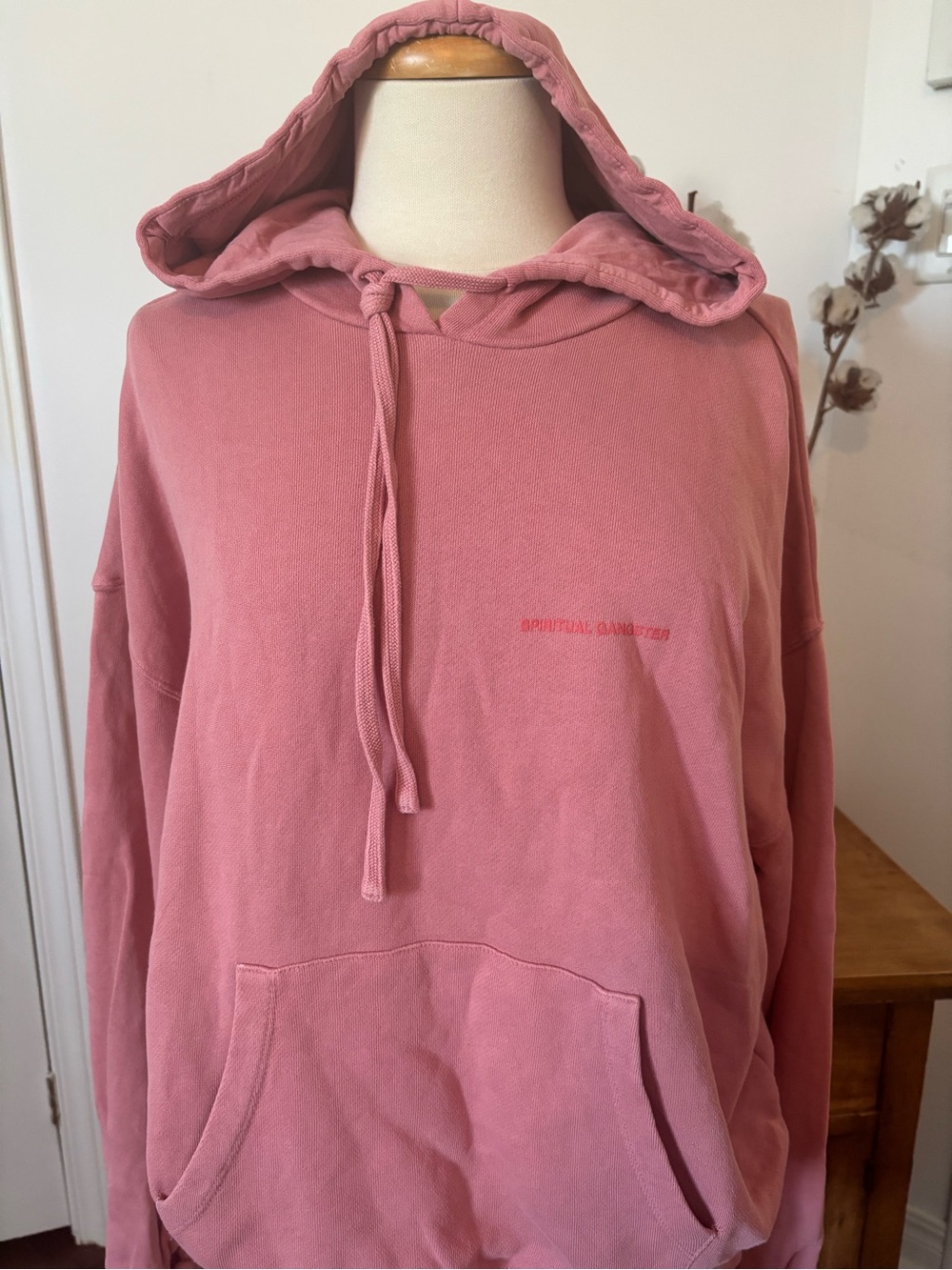 Spiritual Gangster Dusty Rose Hoodie with Logo